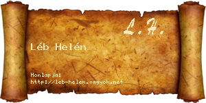 Léb Helén névjegykártya